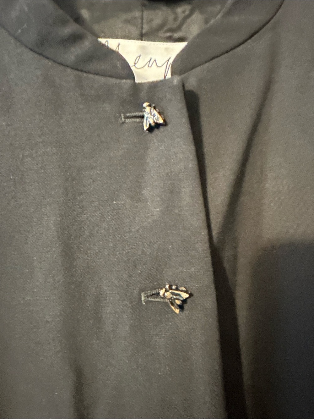 Moschino “Cheap and Chic” long black jacket.  Bees buttons GUC Made in Italy - Picture 2 of 8